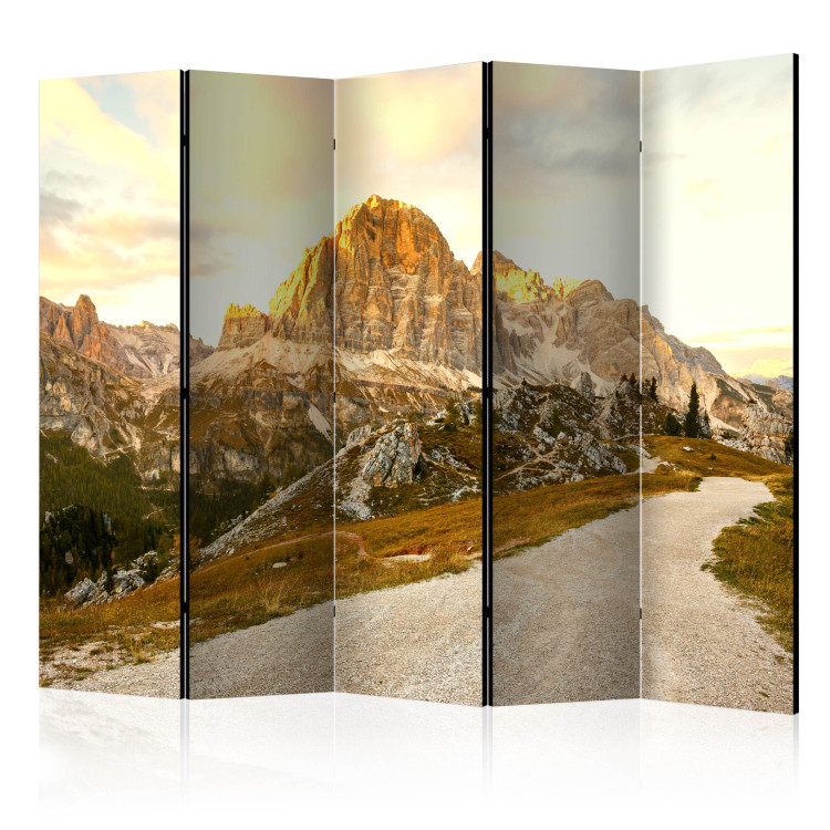 Folding Screen Beautiful Dolomites II - sunny landscape with large rocky mountains 134089