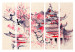 Room Divider Screen Shogun's House II (5-piece) - oriental composition with architecture 134289 additionalThumb 7