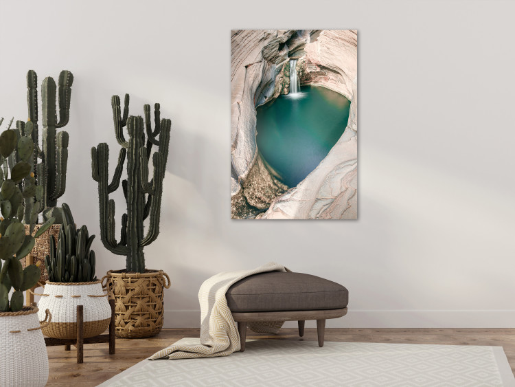 Canvas Print Closed bay - photo with a turquoise waterfall 135289 additionalImage 3