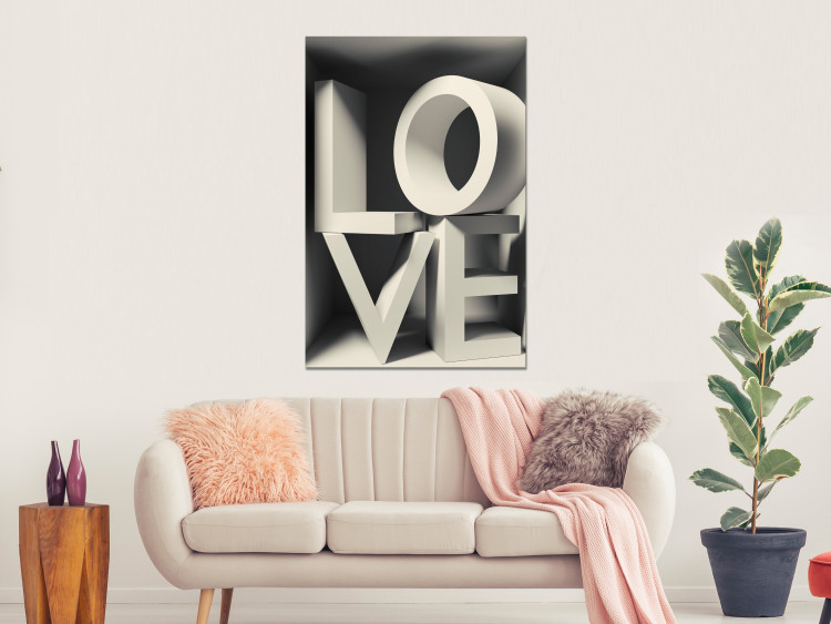 Canvas Love Letters - Spatial Letters Arranging In Love 135389 additionalImage 3