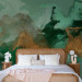 Wall Mural Emerald array - Abstraction with streaks in dark green and bronze 135489 additionalThumb 2
