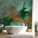 Wall Mural Emerald array - Abstraction with streaks in dark green and bronze 135489 additionalThumb 8
