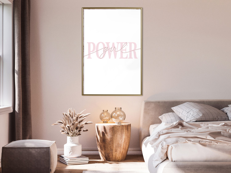 Poster Power Girl - English text on a contrasting white background 135589 additionalImage 12