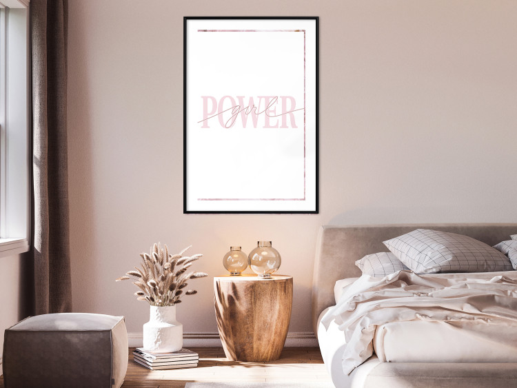 Poster Power Girl - English text on a contrasting white background 135589 additionalImage 16