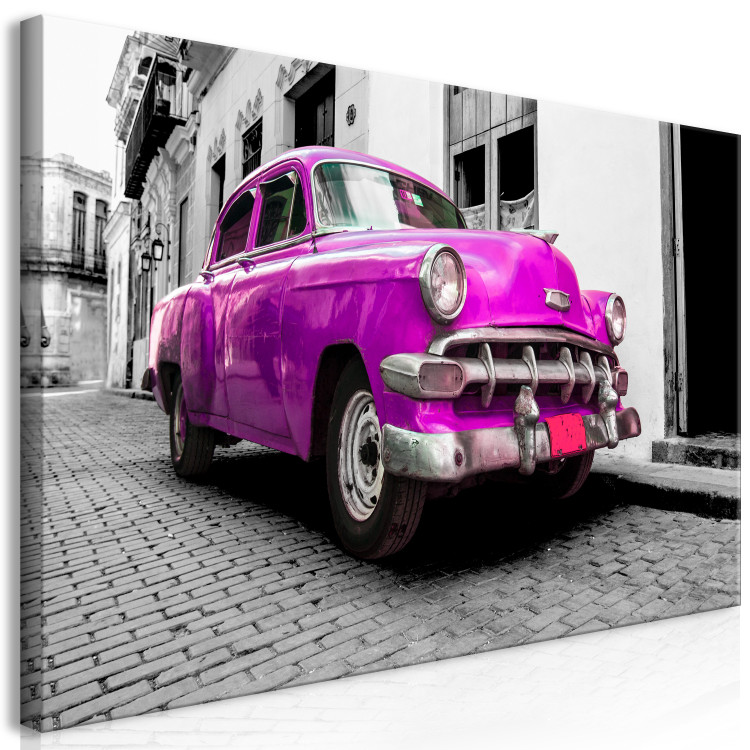 Large canvas print Cuban Classic Car (Pink) II [Large Format] 137589 additionalImage 2