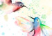 Canvas Art Print Pastel Joy (4-piece) - colorful frames with spring birds 138289 additionalThumb 4