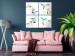 Canvas Art Print Pastel Joy (4-piece) - colorful frames with spring birds 138289 additionalThumb 3