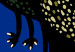 Canvas Oriental Peacock (1-piece) Vertical - black bird on navy background 142489 additionalThumb 4