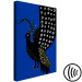 Canvas Oriental Peacock (1-piece) Vertical - black bird on navy background 142489 additionalThumb 6