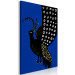 Canvas Oriental Peacock (1-piece) Vertical - black bird on navy background 142489 additionalThumb 2