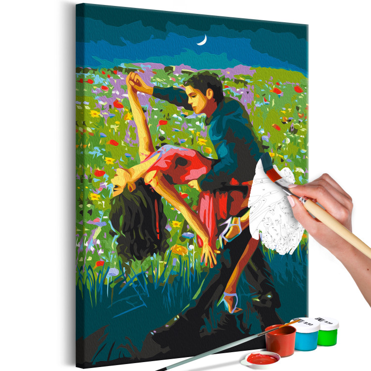 Paint by Number Kit Tango in the Moonlight - A Dancing Couple in a Colorful Meadow 144089 additionalImage 3