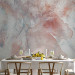 Photo Wallpaper Gust of summer wind - powder pink feathers on wall texture 144789 additionalThumb 6