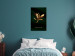 Canvas Mystical Plant (1-piece) - landscape with golden leaves on a black background 148889 additionalThumb 3