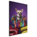Canvas Art Print AI Chihuahua Dog - Tiny Animal in a Colorful Bag - Vertical 150189 additionalThumb 2