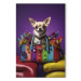 Canvas Art Print AI Chihuahua Dog - Tiny Animal in a Colorful Bag - Vertical 150189 additionalThumb 7