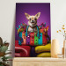 Canvas Art Print AI Chihuahua Dog - Tiny Animal in a Colorful Bag - Vertical 150189 additionalThumb 11
