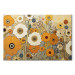 Large canvas print Orange Meadow - A Composition of Flowers in the Style of Klimt’s Paintings [Large Format] 151089