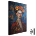 Canvas Print Portrait of Frida - Klimt-Style Composition on a Dark Blue Background 152289 additionalThumb 8
