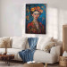 Canvas Print Portrait of Frida - Klimt-Style Composition on a Dark Blue Background 152289 additionalThumb 11