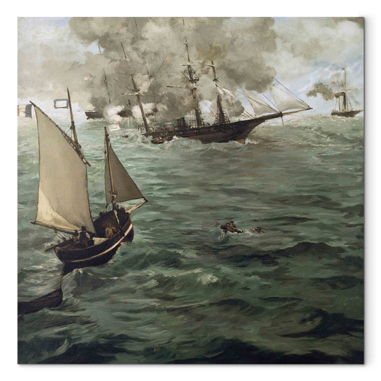 Reproduction Painting The Battle between the U.S.S. Kearsarge and the C.S.S. Alabama 153689