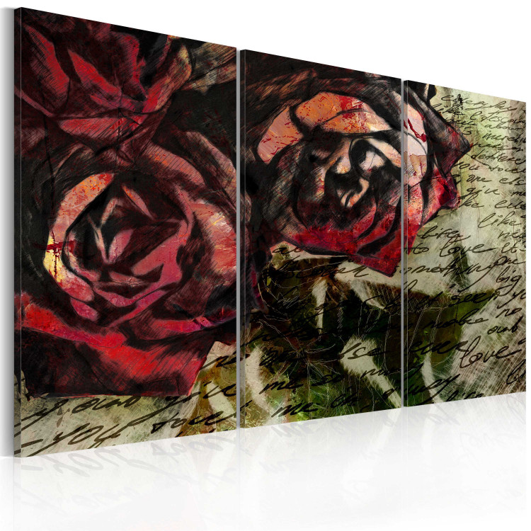 Canvas Art Print Love letter - triptych 55889 additionalImage 2