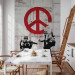 Photo Wallpaper CND Soldiers - gray graffiti mural by Banksy featuring soldiers and a peace sign 62289 additionalThumb 6