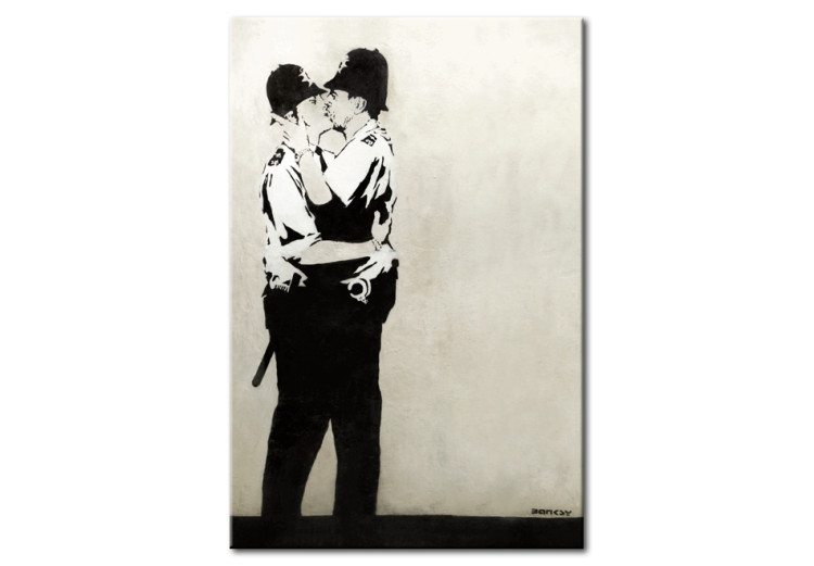 Canvas Print Kissing Coppers by Banksy 72589
