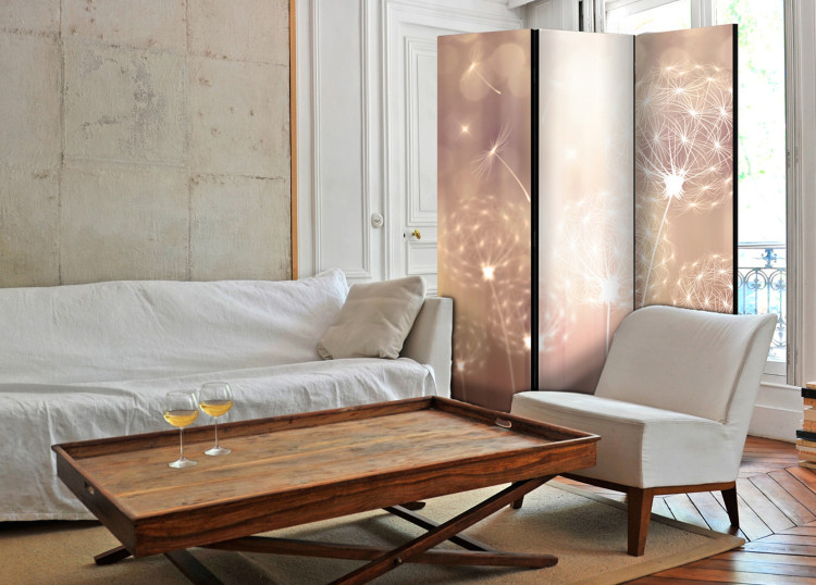 Room Divider Screen Summer Frolics - romantic glow of dandelions on a bright colorful background 95589 additionalImage 2