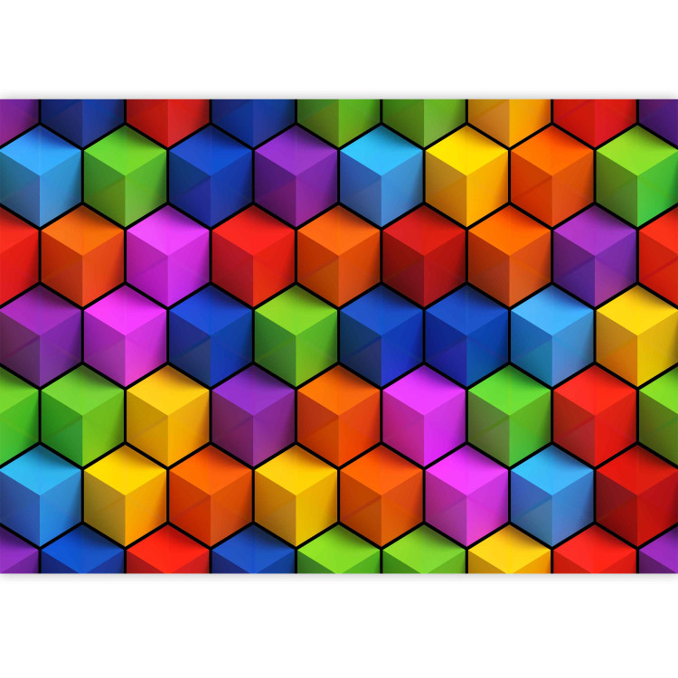 Photo Wallpaper Colorful Geometric Boxes 98089 additionalImage 3