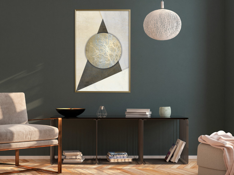 Poster Geometric Simplicity - geometric abstraction with triangles and circles 114299 additionalImage 5