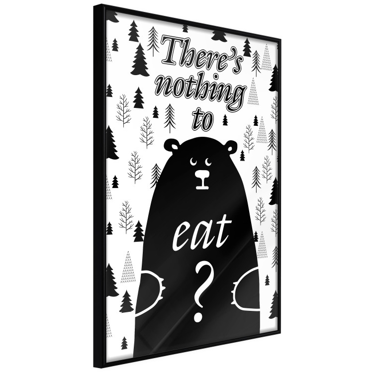 Poster There's Nothing to Eat? - black and white composition with animal motif 114799 additionalImage 2
