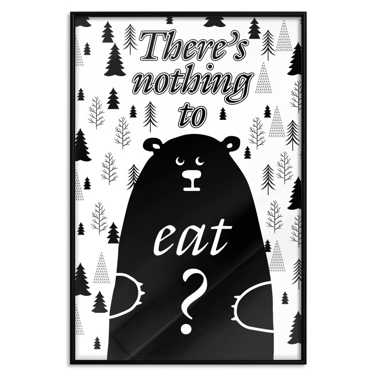 Poster There's Nothing to Eat? - black and white composition with animal motif 114799 additionalImage 18