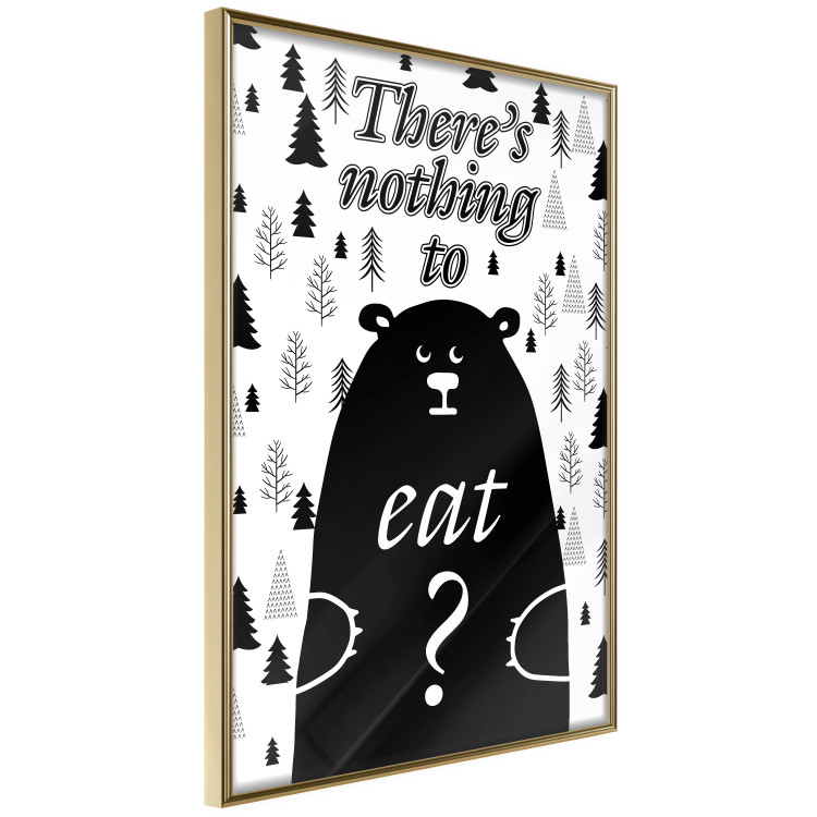 Poster There's Nothing to Eat? - black and white composition with animal motif 114799 additionalImage 4
