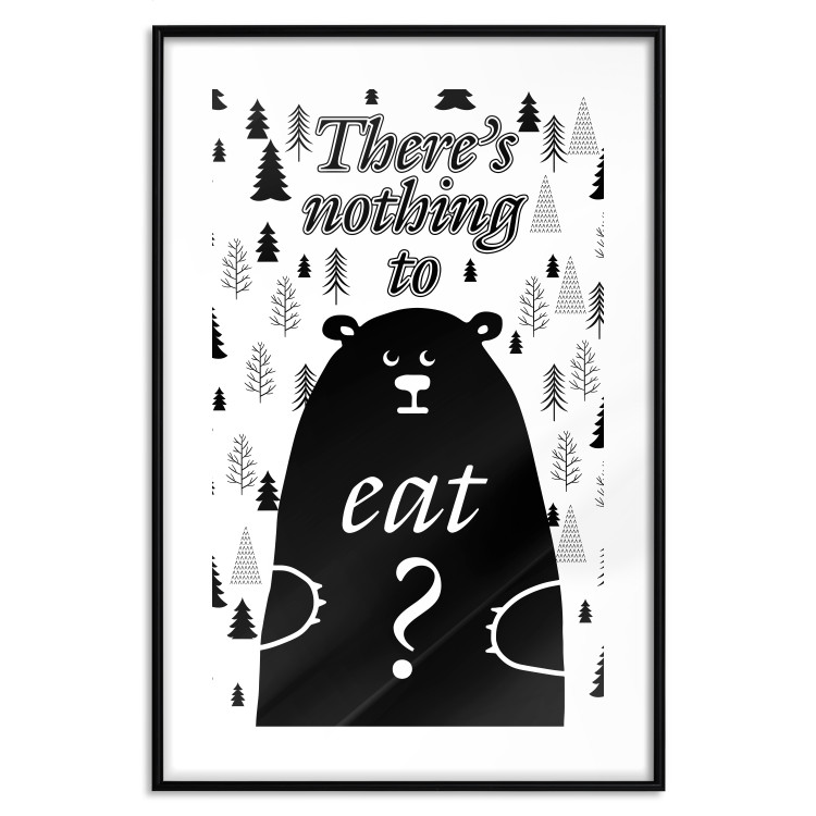 Poster There's Nothing to Eat? - black and white composition with animal motif 114799 additionalImage 15
