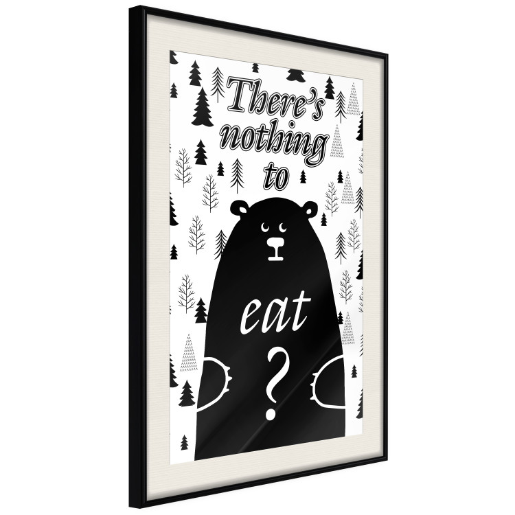 Poster There's Nothing to Eat? - black and white composition with animal motif 114799 additionalImage 13