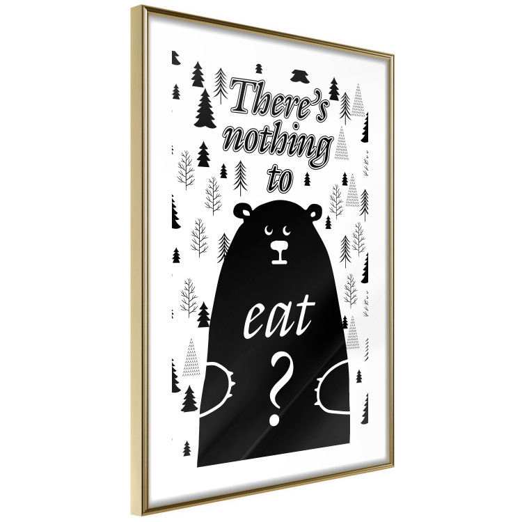 Poster There's Nothing to Eat? - black and white composition with animal motif 114799 additionalImage 12