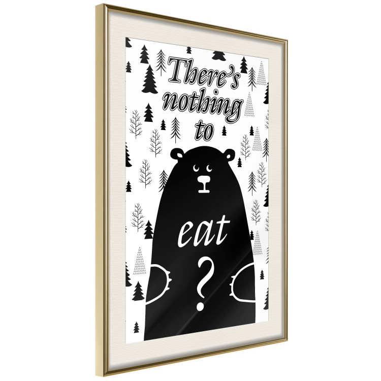 Poster There's Nothing to Eat? - black and white composition with animal motif 114799 additionalImage 14