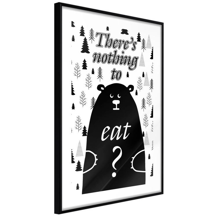Poster There's Nothing to Eat? - black and white composition with animal motif 114799 additionalImage 3