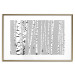 Poster Birches - composition with black and white trees on a grey background 115099 additionalThumb 16