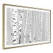 Poster Birches - composition with black and white trees on a grey background 115099 additionalThumb 14