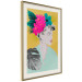 Wall Poster Flowers in Hair - colorful abstraction with a woman's portrait and leaves 116899 additionalThumb 2