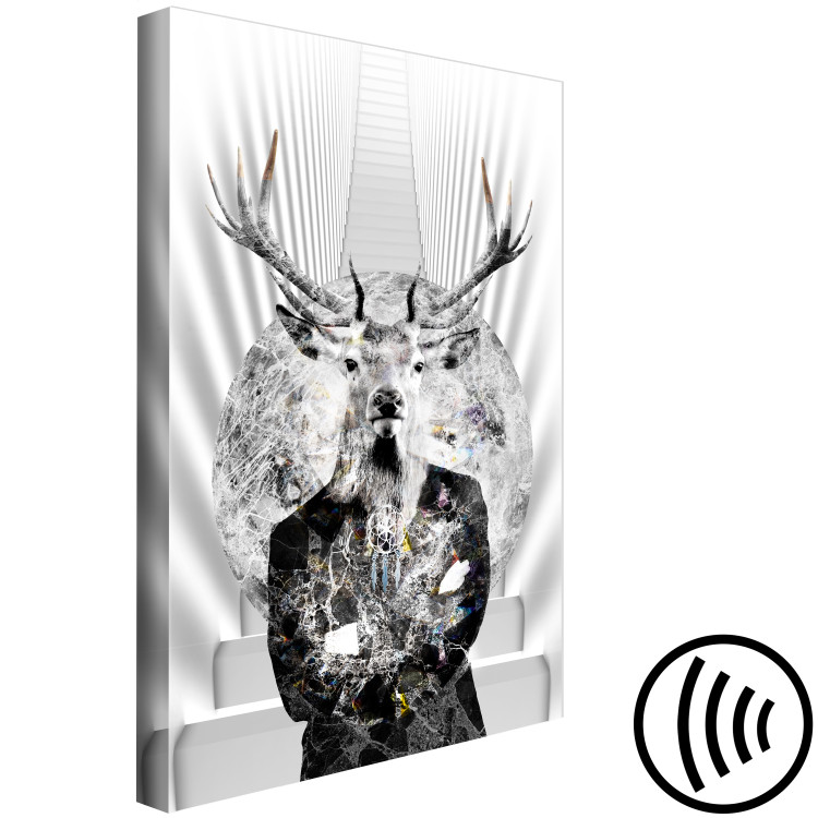 Canvas Print Animal Majesty (1-part) - Imaginary Deer Figure in White 117199 additionalImage 6
