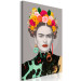 Canvas Art Print Floral Woman Portrait (1-part) - Colorful Figure Elements 118099 additionalThumb 2