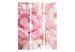 Room Separator Sweet Peonies - pink flower petals against a bright light glow background 118399 additionalThumb 3