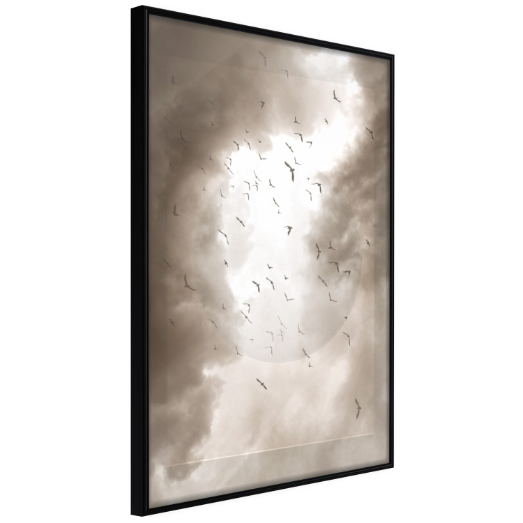 Wall Poster Birds in the Clouds - autumn landscape of birds against a cloudy sky 119199 additionalImage 10