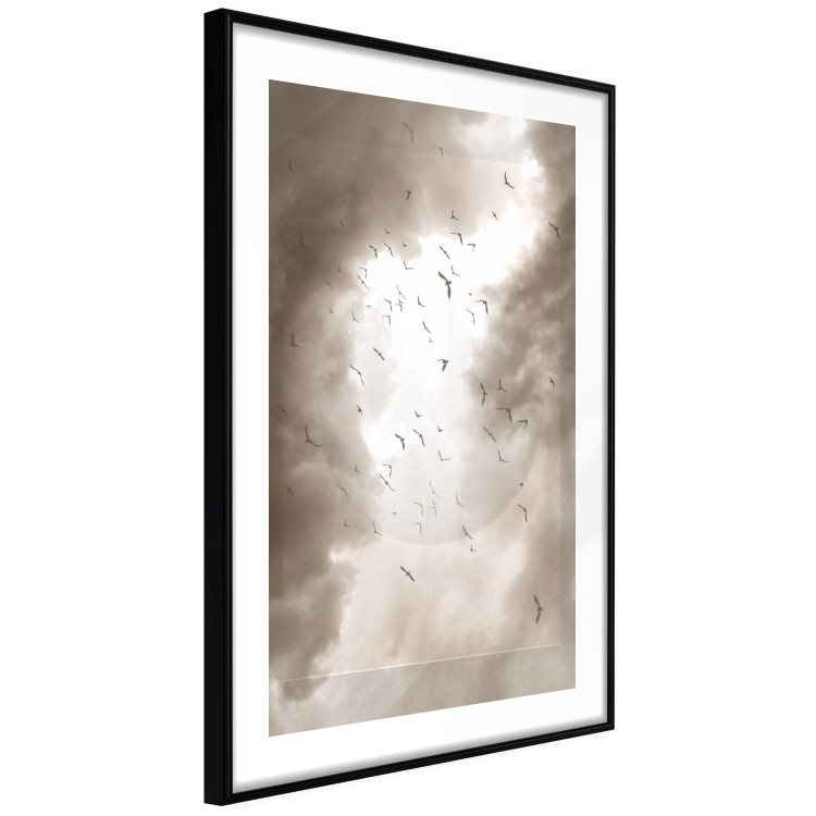 Wall Poster Birds in the Clouds - autumn landscape of birds against a cloudy sky 119199 additionalImage 11