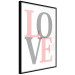 Wall Poster Gray Love - black and red blurred letters in an English text 122899 additionalThumb 11