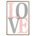 Wall Poster Gray Love - black and red blurred letters in an English text 122899 additionalThumb 16