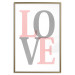Wall Poster Gray Love - black and red blurred letters in an English text 122899 additionalThumb 14
