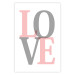 Wall Poster Gray Love - black and red blurred letters in an English text 122899 additionalThumb 19